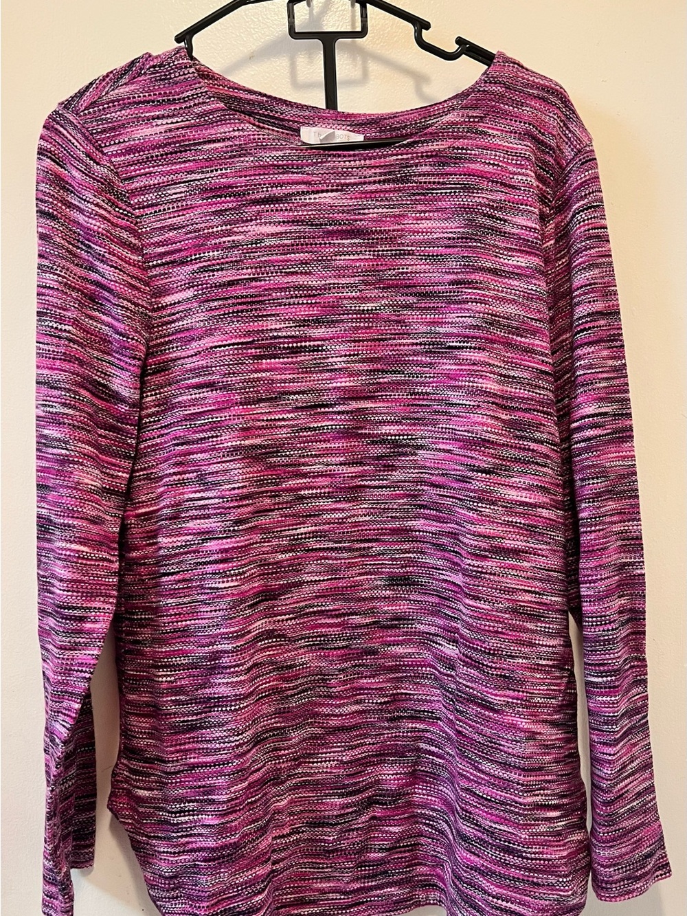 Talbots Pink Marled Crewneck Sweater